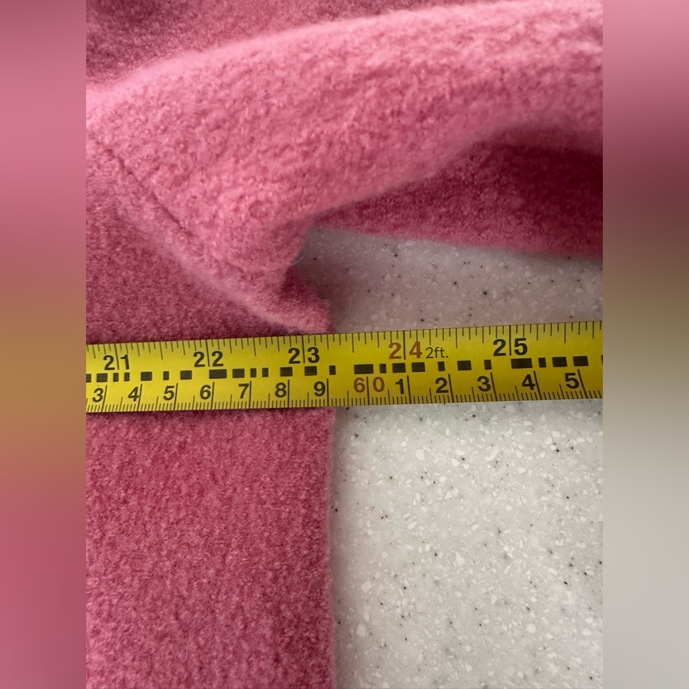 Norm Thompson 100% Wool Light Pink Button Up Sweater Jacket. Front Pockets - Picture 14 of 15